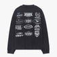 Siarr Multi Logo Longsleeve Tee Washed Black