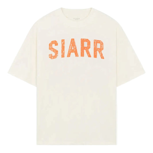 Siarr Scribble Tee White Orange
