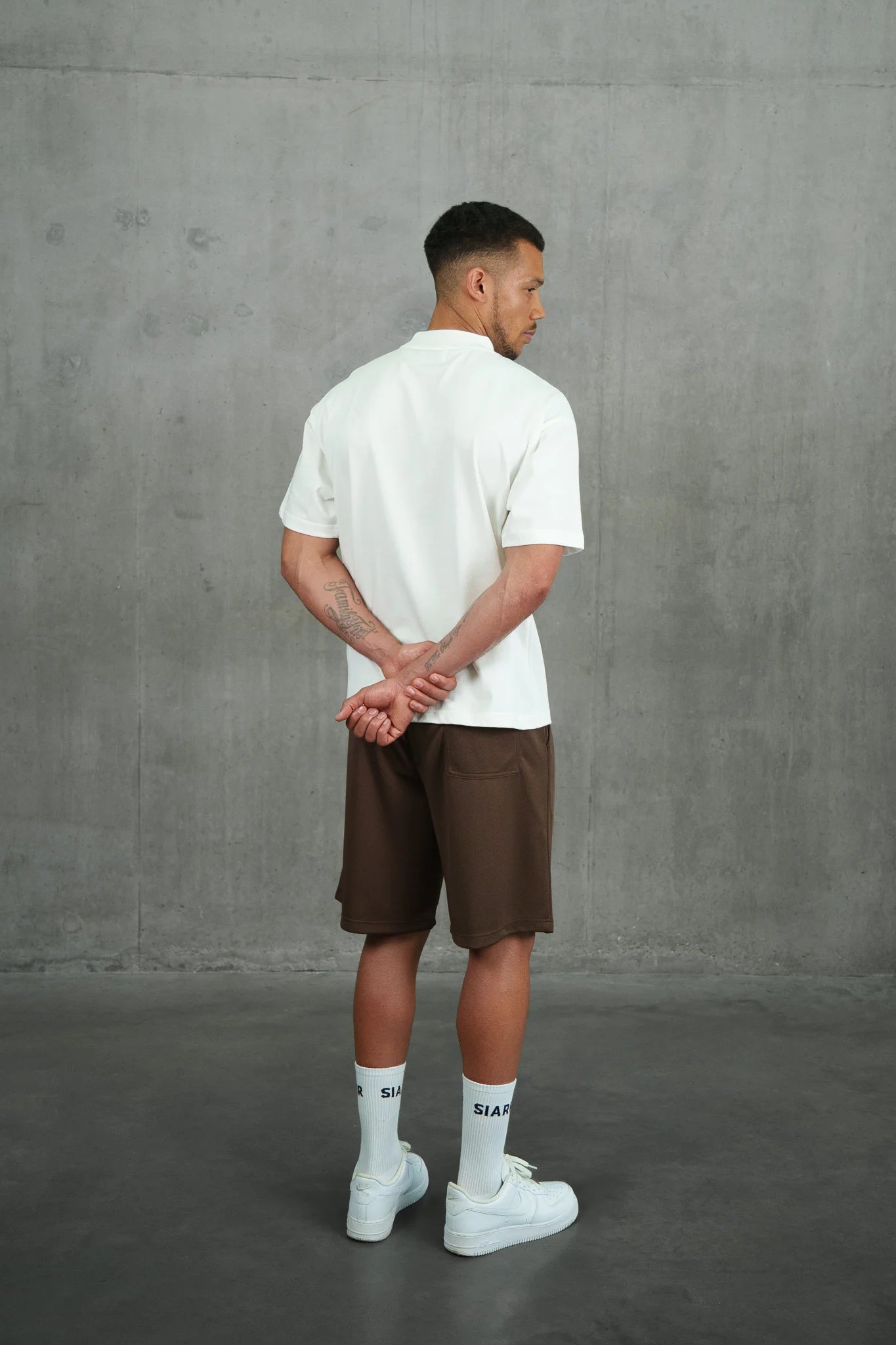 Siarr Mesh Shorts Brown