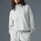 Alo Yoga Accolade Quarter Zip Pullover Grey