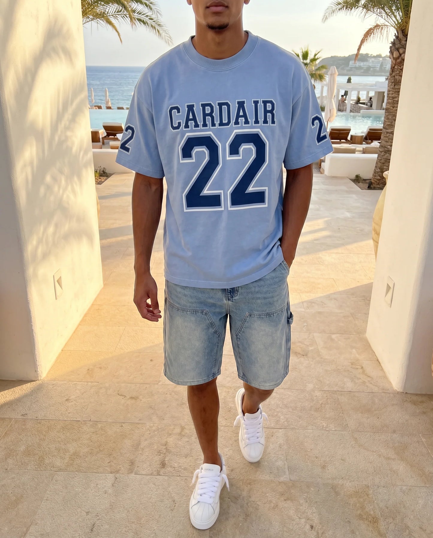 Cardair Varsity Tee Sky Blue