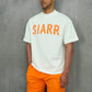 Siarr Scribble Tee White Orange