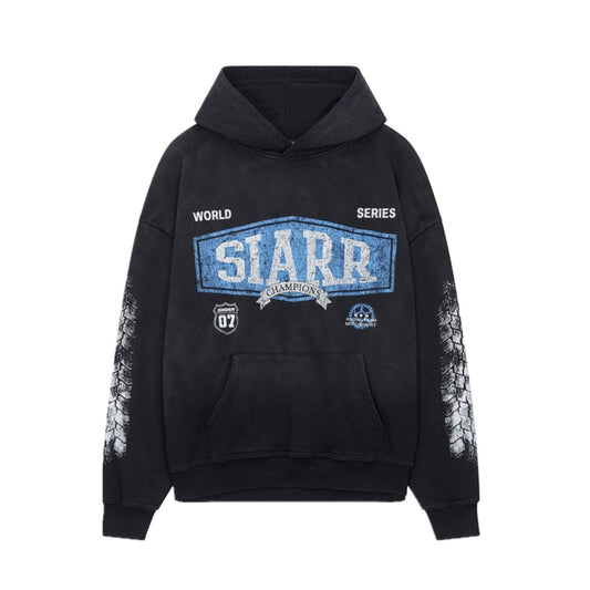Siarr World Series Hoodie Washed Black