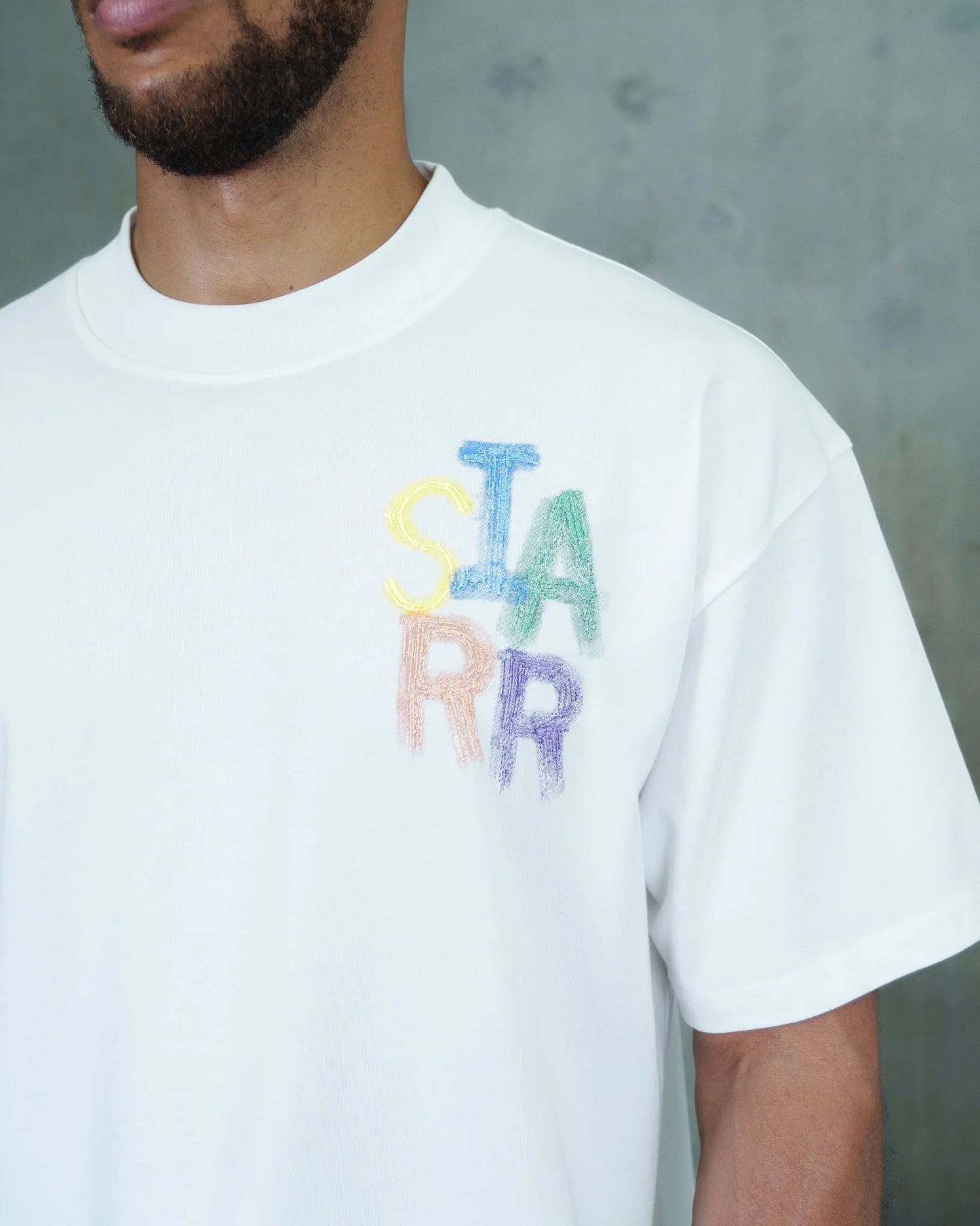 Siarr Crayon Tee White