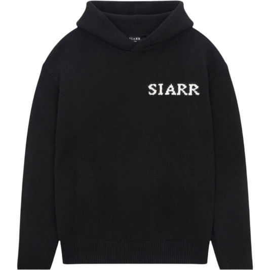 Siarr Knit Hoodie Black