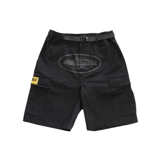 CORTEIZ GUERILLAZ CARGO SHORTS BLACK