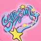 BROKEN PLANET STARGIRL GRAFITTI CROPPED TEE PINK
