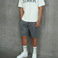 Siarr Scribble Tee White Grey