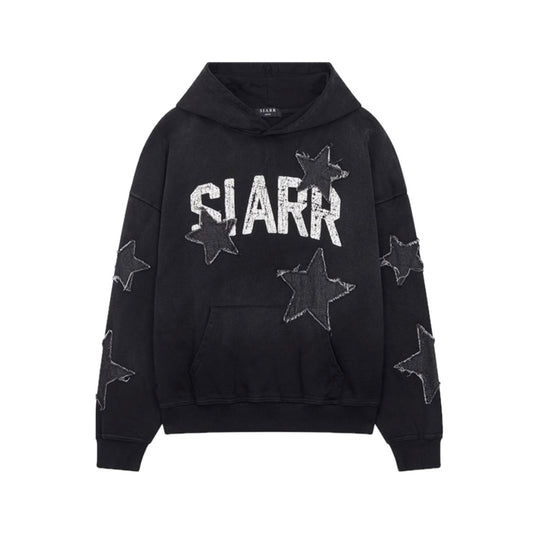 Siarr Star Hoodie Washed Black