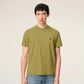 AMI Paris Embroidered Tee Olive Green
