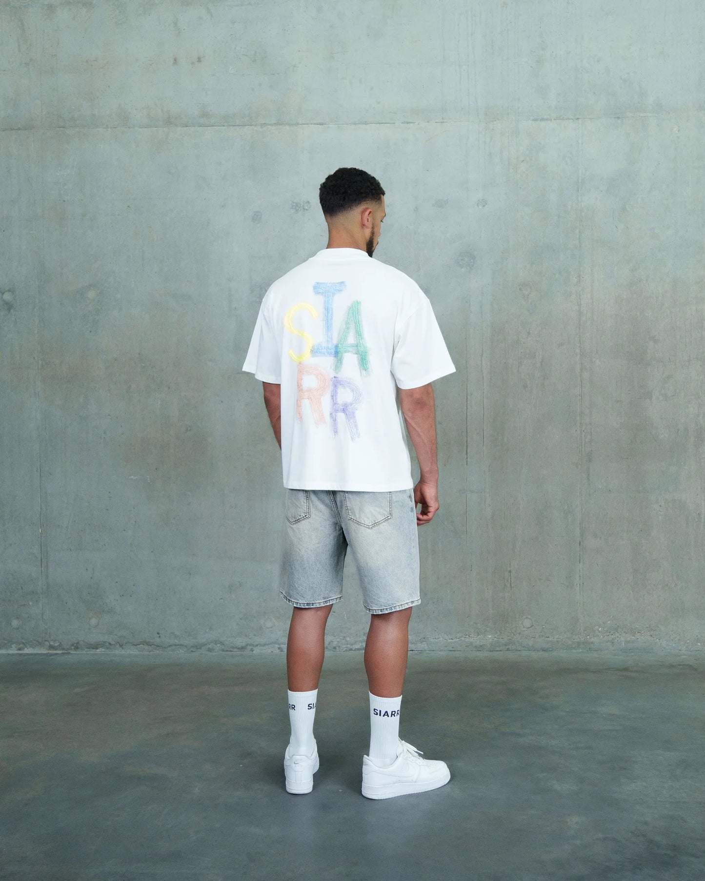 Siarr Crayon Tee White
