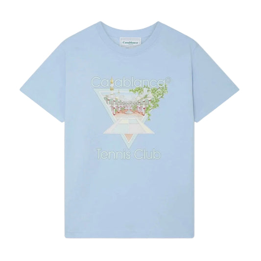 Casablanca Tennis Club Pastelle Tee Baby Blue
