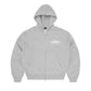 Corteiz Island Puff Print Zip Hoodie Grey