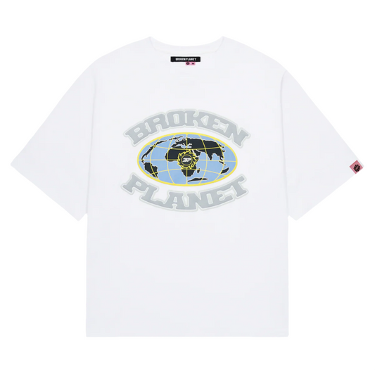 BROKEN PLANET GRID TEE WHITE
