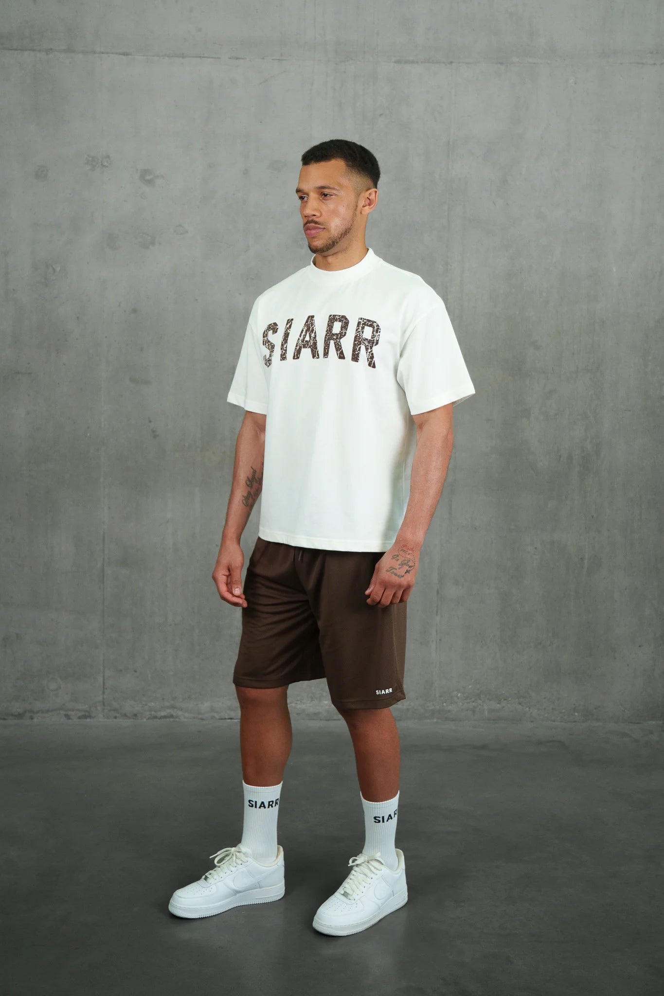 Siarr Mesh Shorts Brown