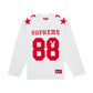 SUPREME PLAYBOY LONG SLEEVE JERSEY TEE WHITE (SS26)