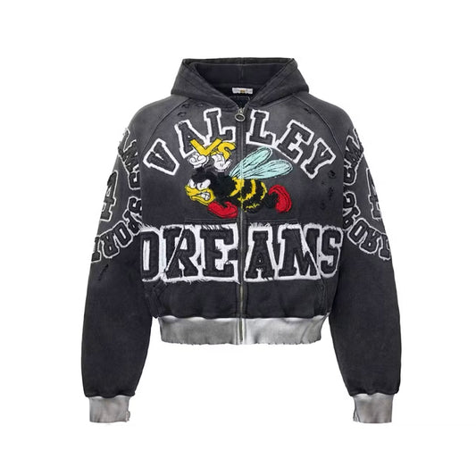Vale Forever Anthem Zip Up Hoodie Black
