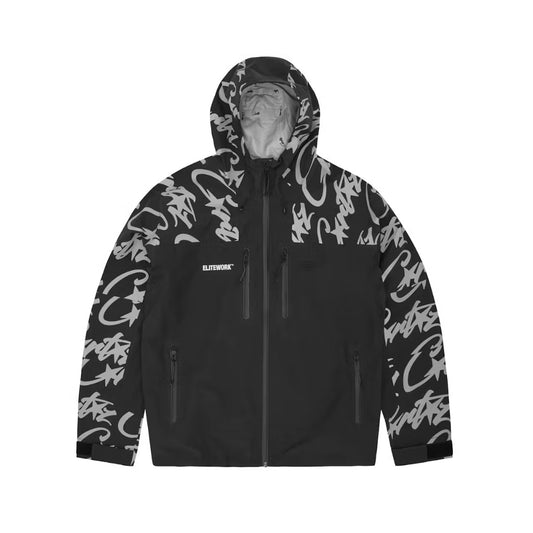 CORTEIZ ELITEWORK REFLECTIVE SHELL JACKET BLACK