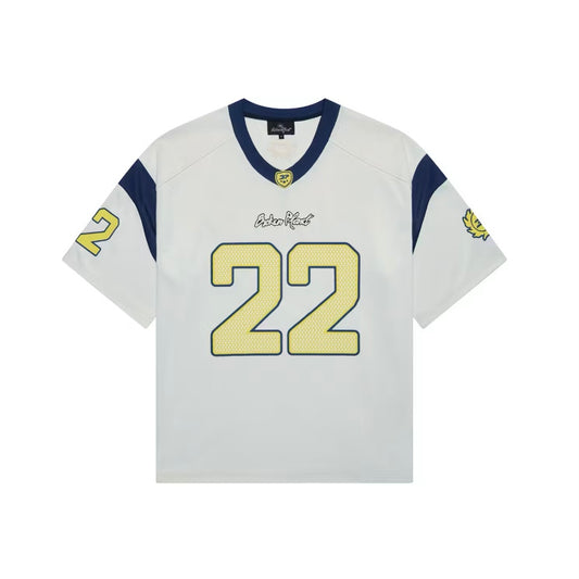 BROKEN PLANET MESH JERSEY CREAM YELLOW NAVY