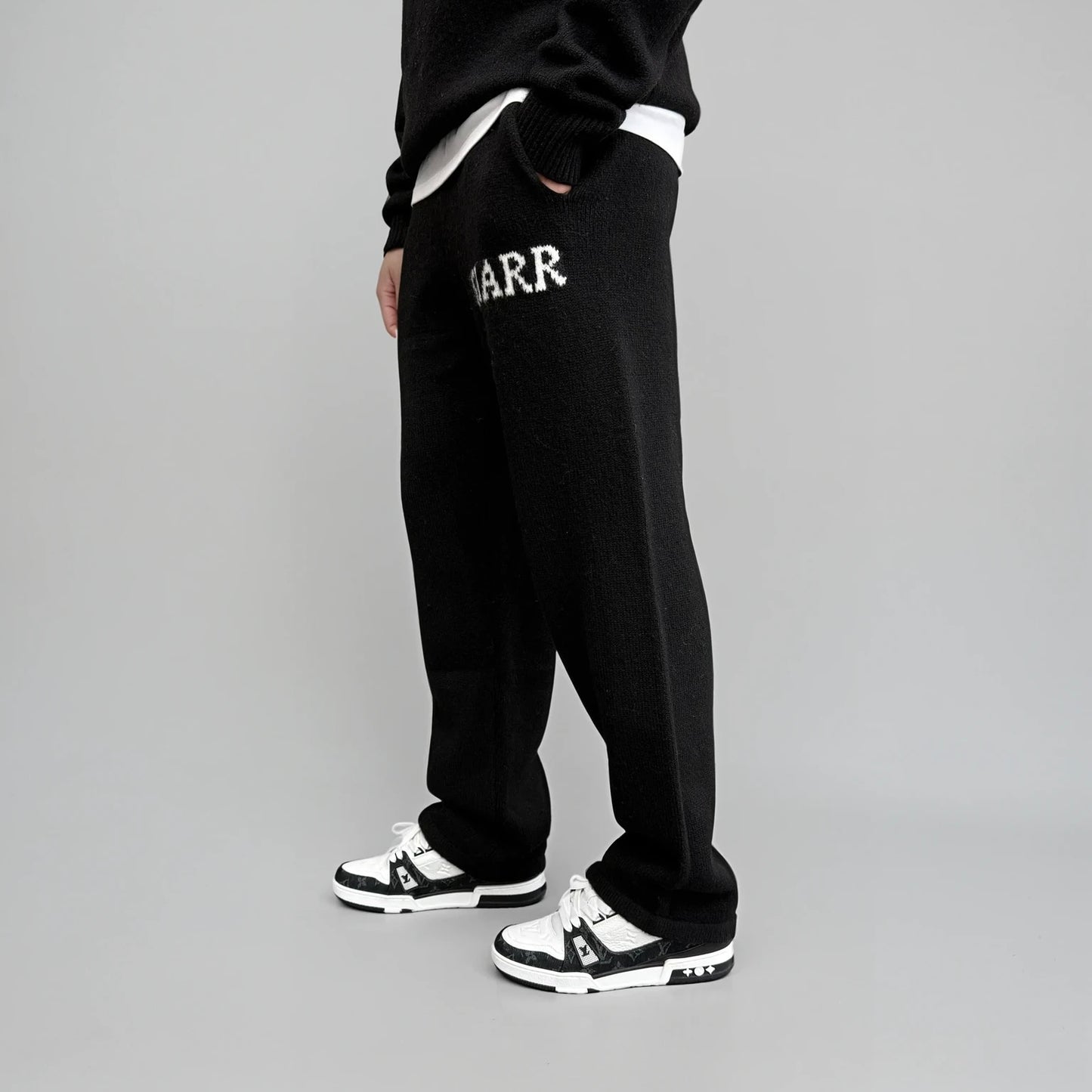 Siarr Knit Joggers Black