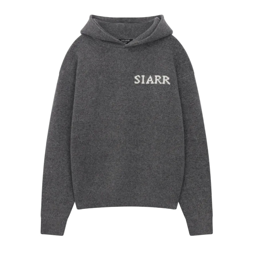 Siarr Knit Hoodie Charcoal