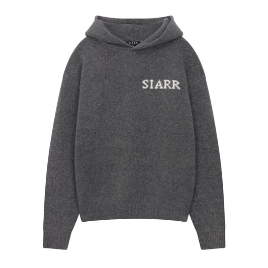 Siarr Knit Hoodie Charcoal