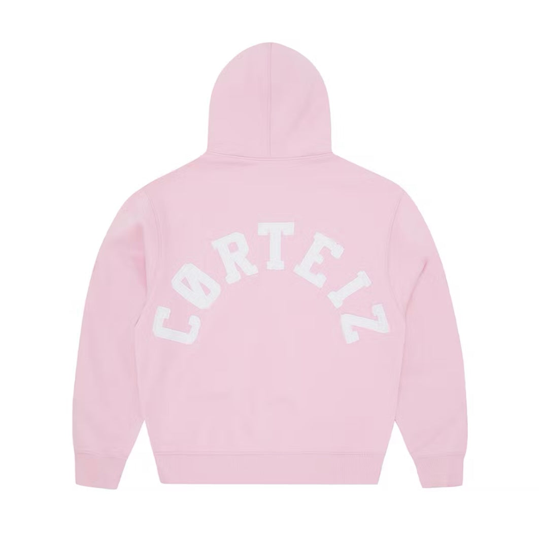 CORTEIZ COLLEGE ARCH ZIP UP HOODIE PINK