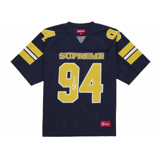 SUPREME SEQUIN FOOTBALL JERSEY NAVY (FW25)
