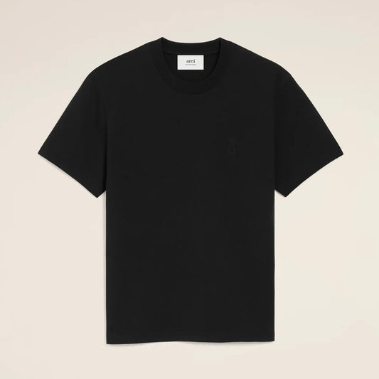 AMI Paris Embossed Tee Black