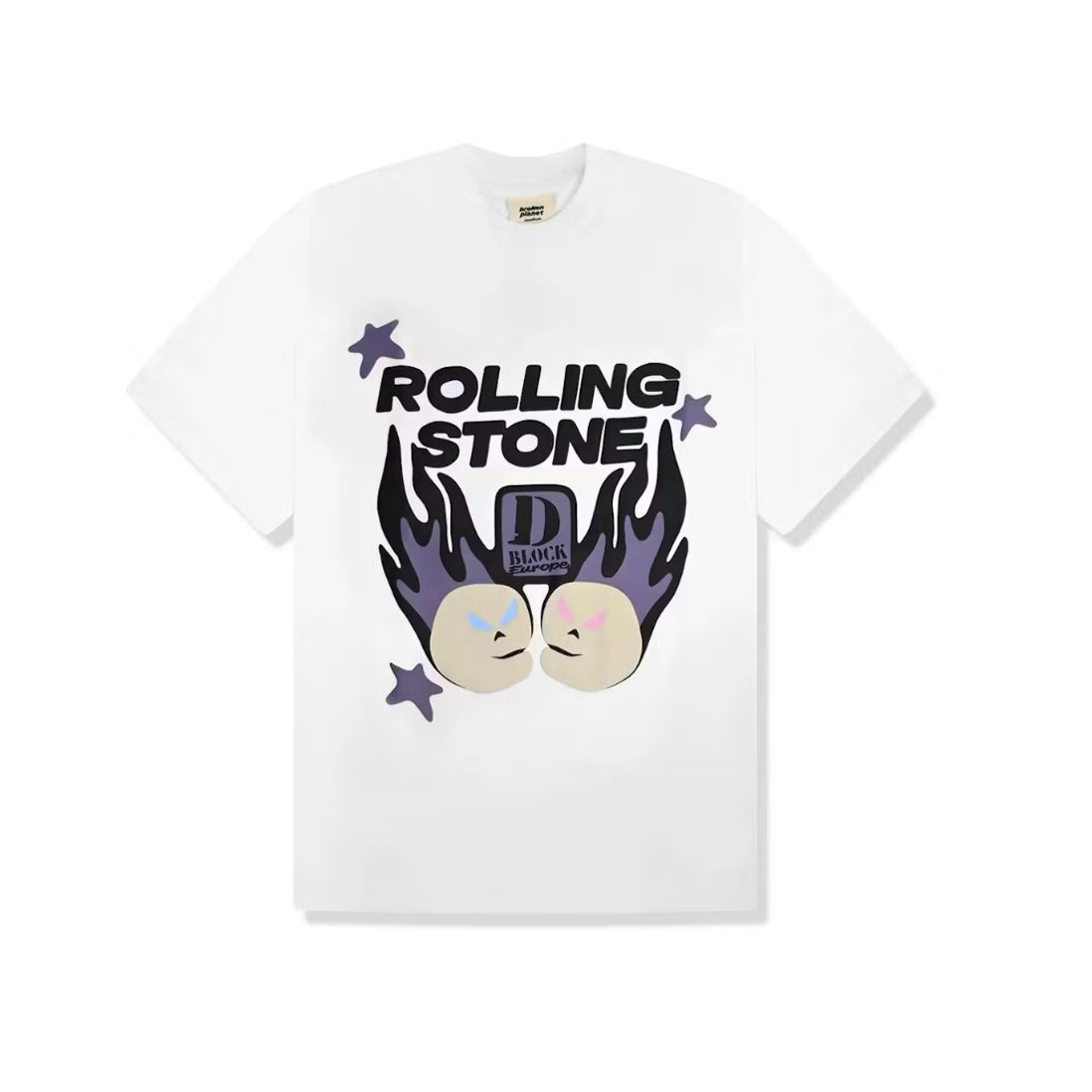 BROKEN PLANET DBE X ROLLING STONE TEE WHITE