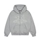 BROKEN PLANET ZIP UP HOODIE GUNMETAL GREY