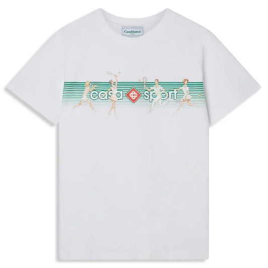 Casablanca Playful Stripes Tee White