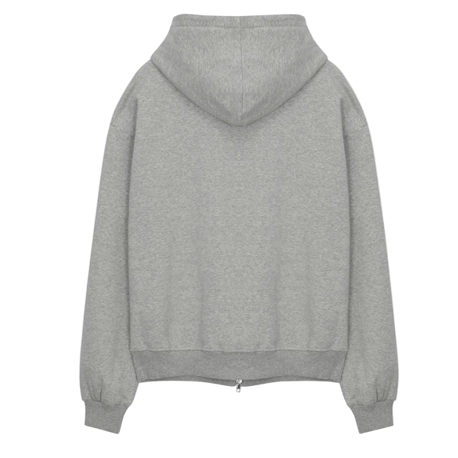 Siarr Puff Zip Hoodie Light Grey