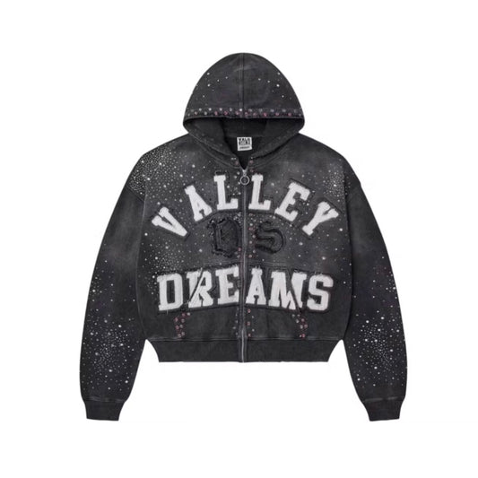 Vale Forever Classico Zip Up Hoodie Black