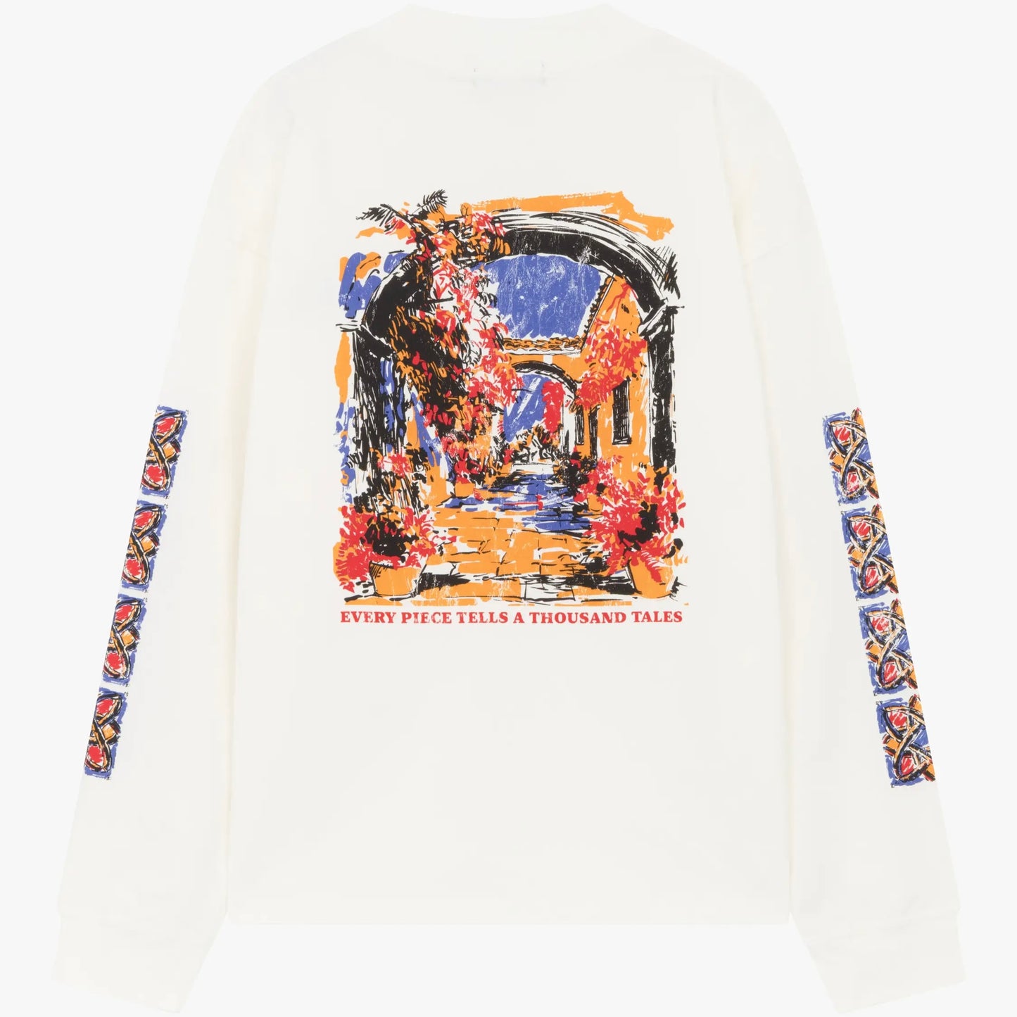 Siarr Floral Longsleeve Tee White