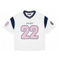 BROKEN PLANET FOOTBALL JERSEY WHITE PINK NAVY