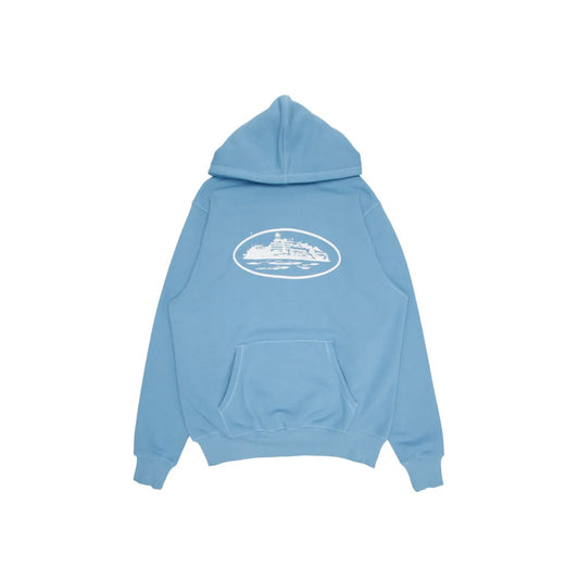 CORTEIZ ALCATRAZ HOODIE BABY BLUE/WHITE