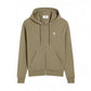 AMI Paris Embroidered Zip Up Hoodie Olive Green
