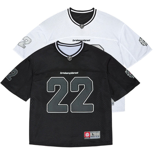 BROKEN PLANET REVERSIBLE MESH JERSEY BLACK WHITE