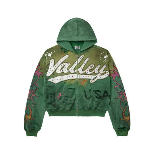 Vale Forever Inferno Zip Up Hoodie Green