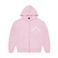 CORTEIZ COLLEGE ARCH ZIP UP HOODIE PINK