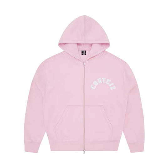 CORTEIZ COLLEGE ARCH ZIP UP HOODIE PINK