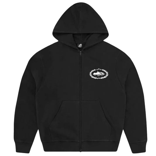 CORTEIZ SUPERIOR ROYALE ZIP UP HOODIE BLACK