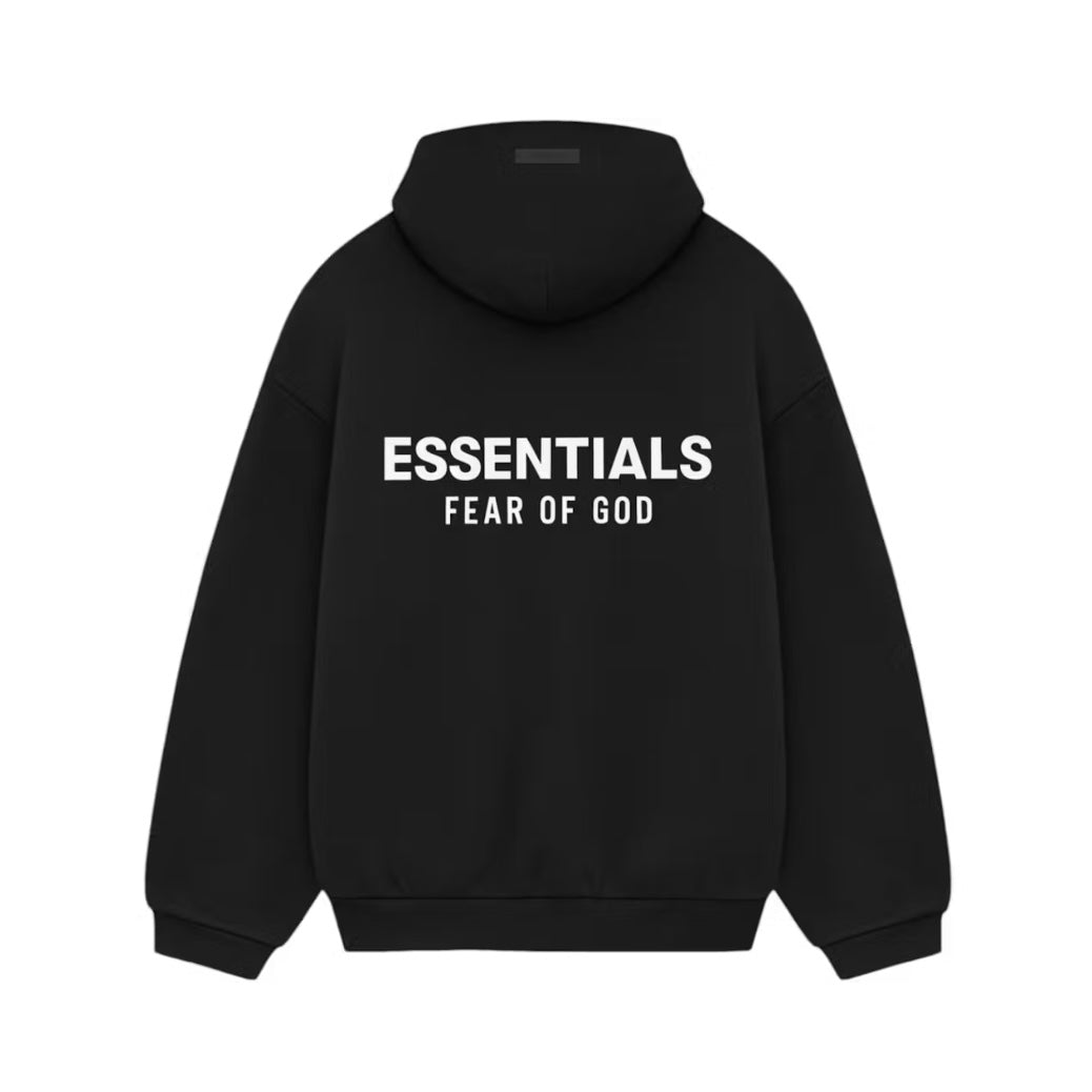 ESSENTIALS AW24 HOODIE 'BLACK WHITE’