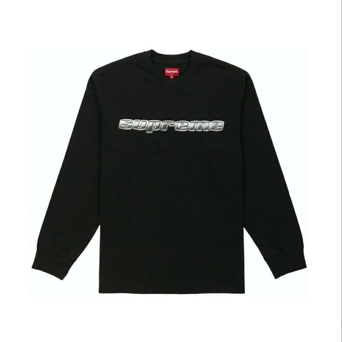 SUPREME CHROME LOGO LONG SLEEVE TEE BLACK (FW19)
