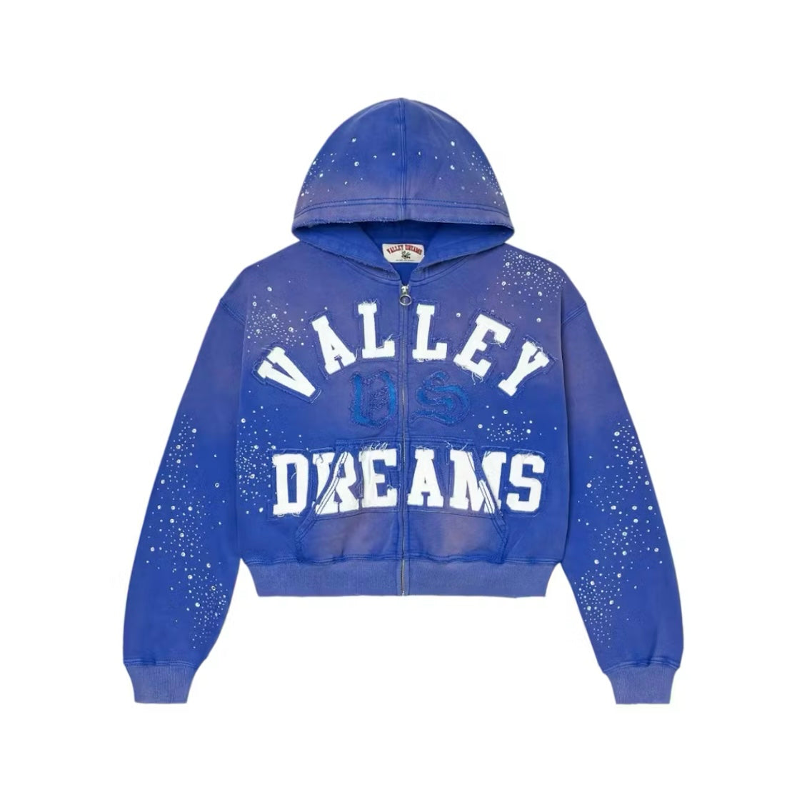 Vale Forever Classico Zip Up Hoodie Sapphire Blue