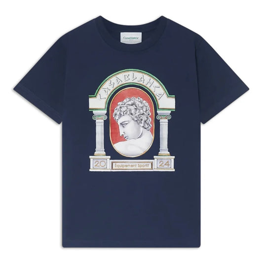 Casablanca La Medaille Tee Navy