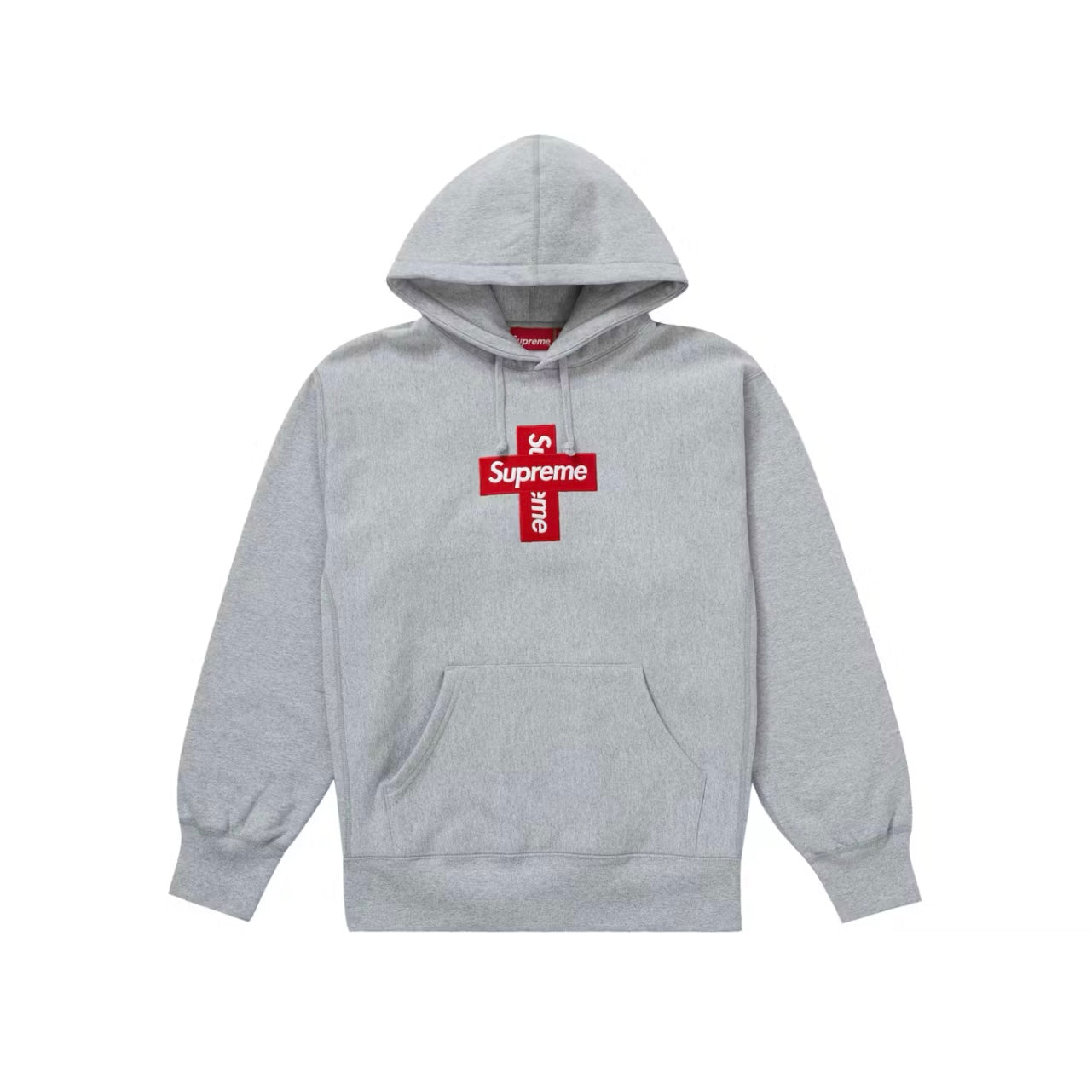 SUPREME CROSS BOX LOGO HOODIE HEATHER GREY FW20
