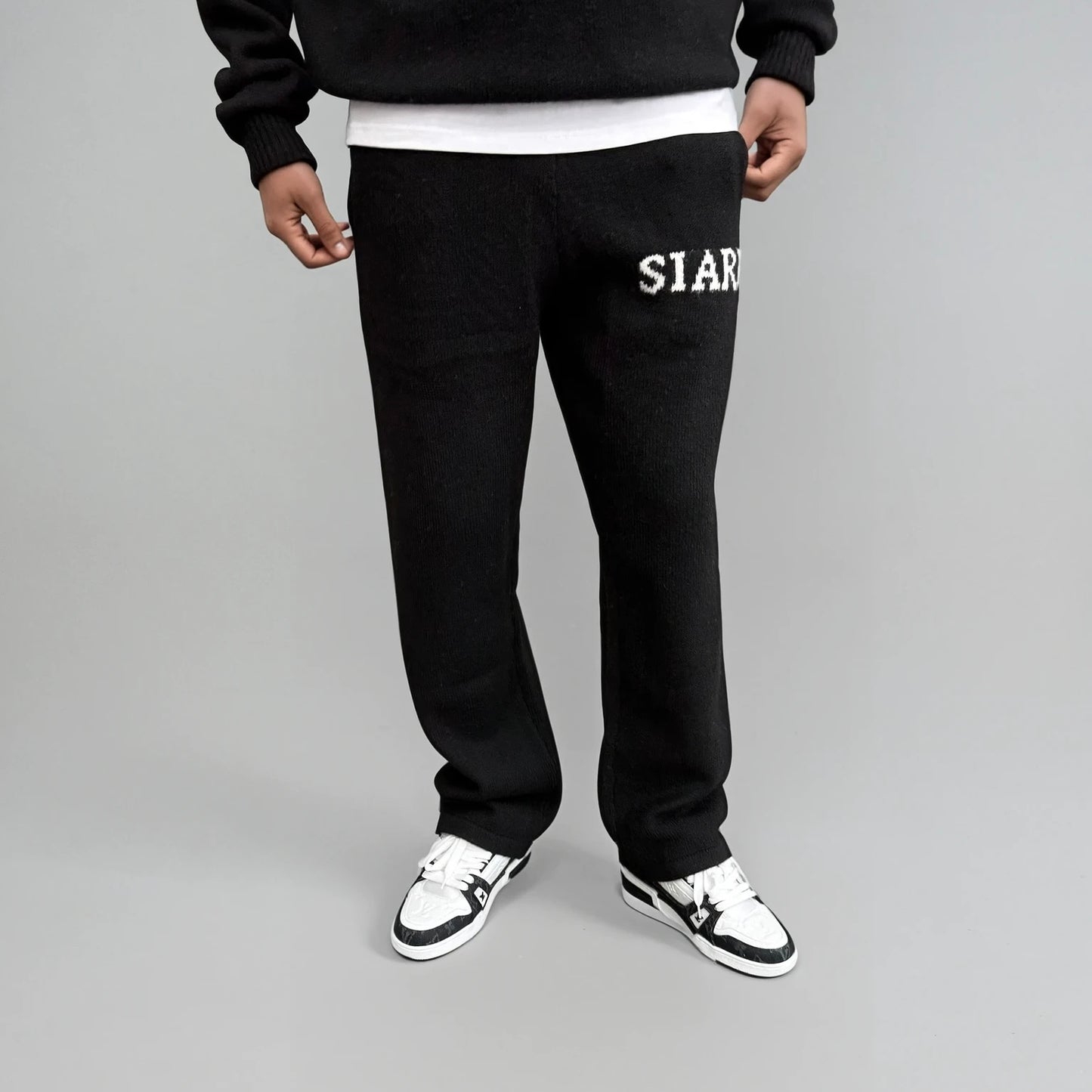 Siarr Knit Joggers Black