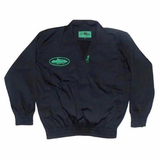 CORTEIZ DRILLTOP WINDBREAKER BLACK GREEN